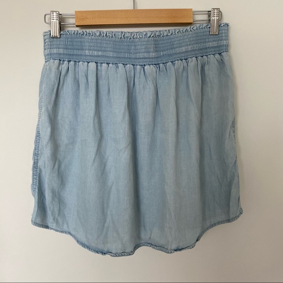 COUNTRY ROAD - light blue skirt elastic waist - Picture 5 of 10